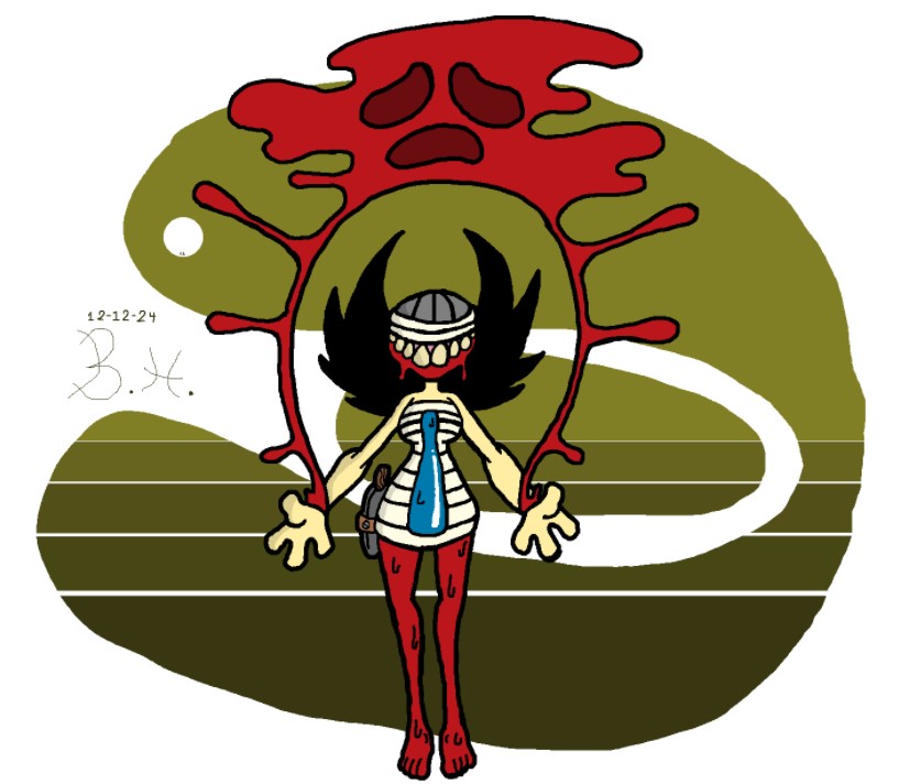 Bkenhopper's tweet photo. Current trace before doodle break. Veldt went through a complete design overhaul during the Goretomber entries. I kinda want to use her old design for a different world I have. Got a few of old designs I love lol
#Veldt #mutant #COW #Goretomber2024 #Bken #digitalart #CartoonArt https://t.co/vyrBG6SBfJ
