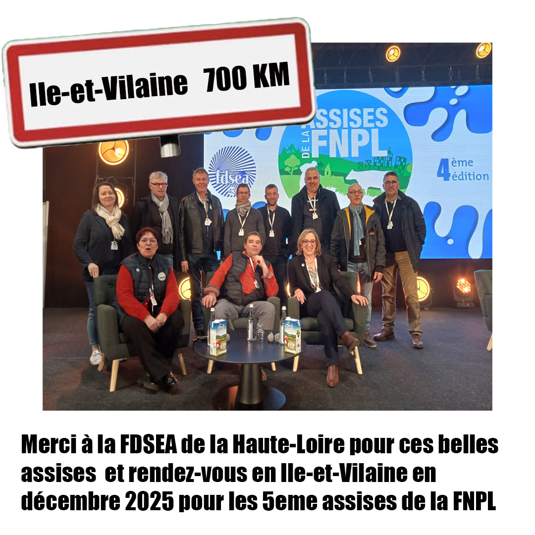 Après de belles assises organisées par la FDSEA de la Haute-Loire, nous vous donnons  rendez-vous en Ile-et-Vilaine pour les 5ᵉ Assises avec la team de la <a href="/FDSEA35/">FDSEA35</a> (avec la participation de la FRSEAO pour la photo;-)