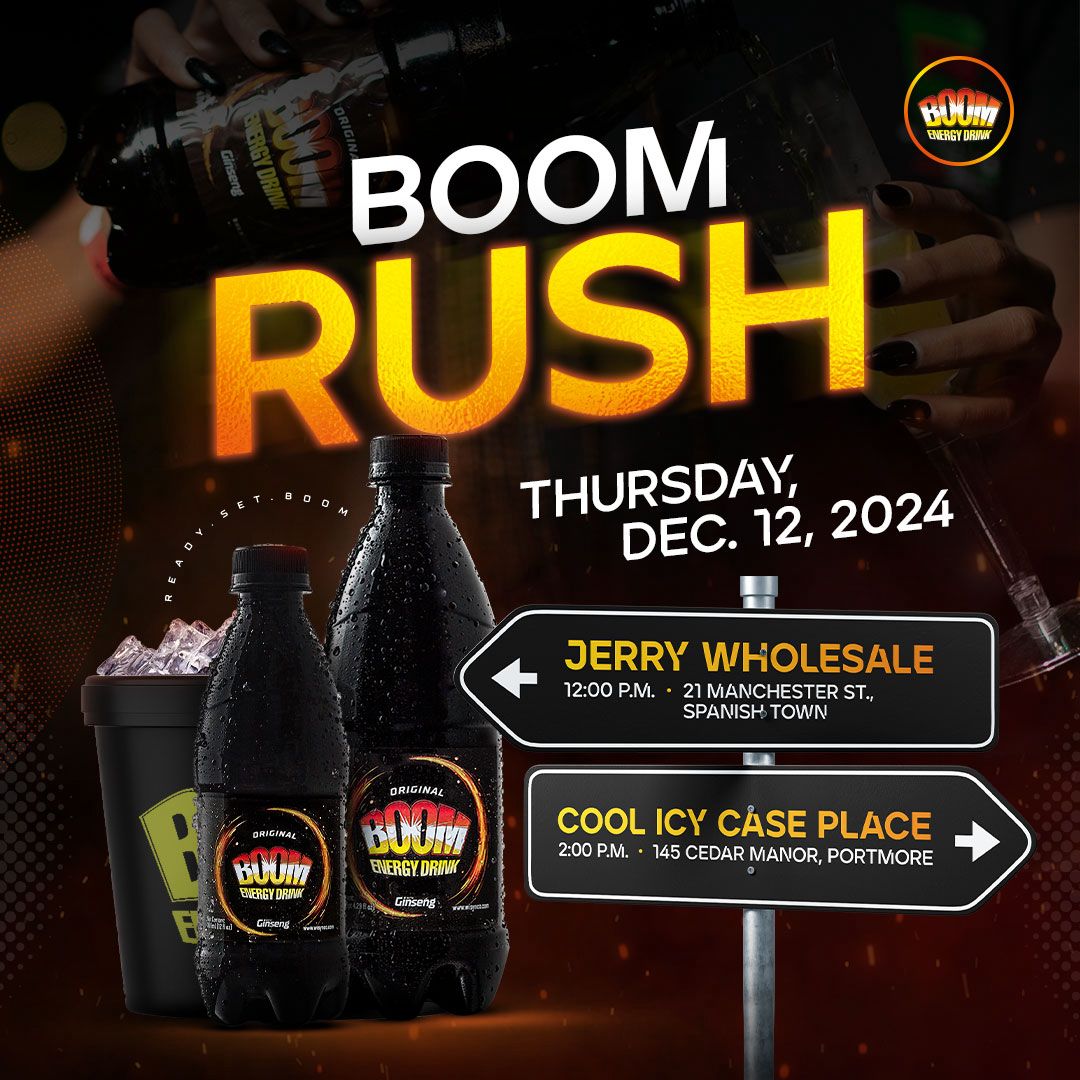 DrinkBoomEnergy's tweet photo. We deh pon di road again!! Join us on the road for #Boomrush!!! Come vibe with our #boomjays and #BoomDivas for prizes and surprises #boomfidiculture #boomfidivibes #boomfistreets #boomfidiseason https://t.co/u7UuiRBZh5