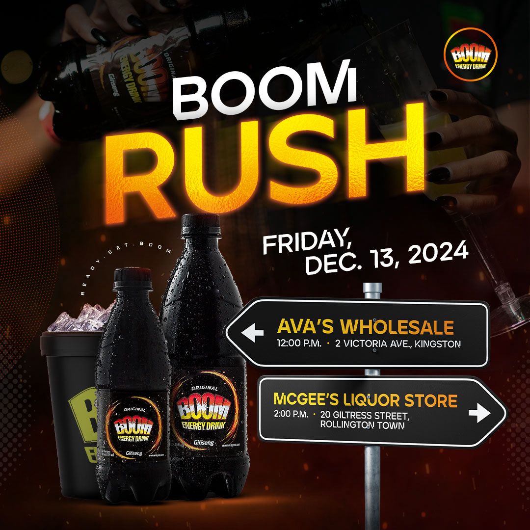 DrinkBoomEnergy's tweet photo. We deh pon di road again!! Join us on the road for #Boomrush!!! Come vibe with our #boomjays and #BoomDivas for prizes and surprises #boomfidiculture #boomfidivibes #boomfistreets #boomfidiseason https://t.co/u7UuiRBZh5