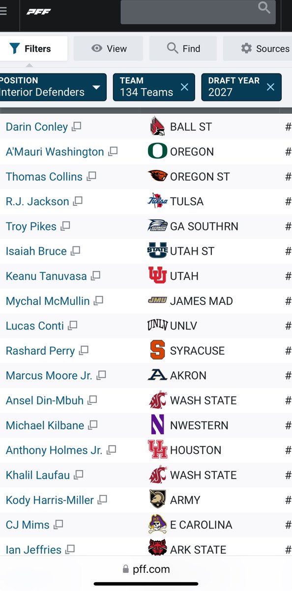 Big Diesel <a href="/conley_darin/">Darin Conley</a> had the top <a href="/PFF/">PFF</a> Pass Rush Grade in the country for the draft class of 2027. 
Keep working Diesel, great job!
