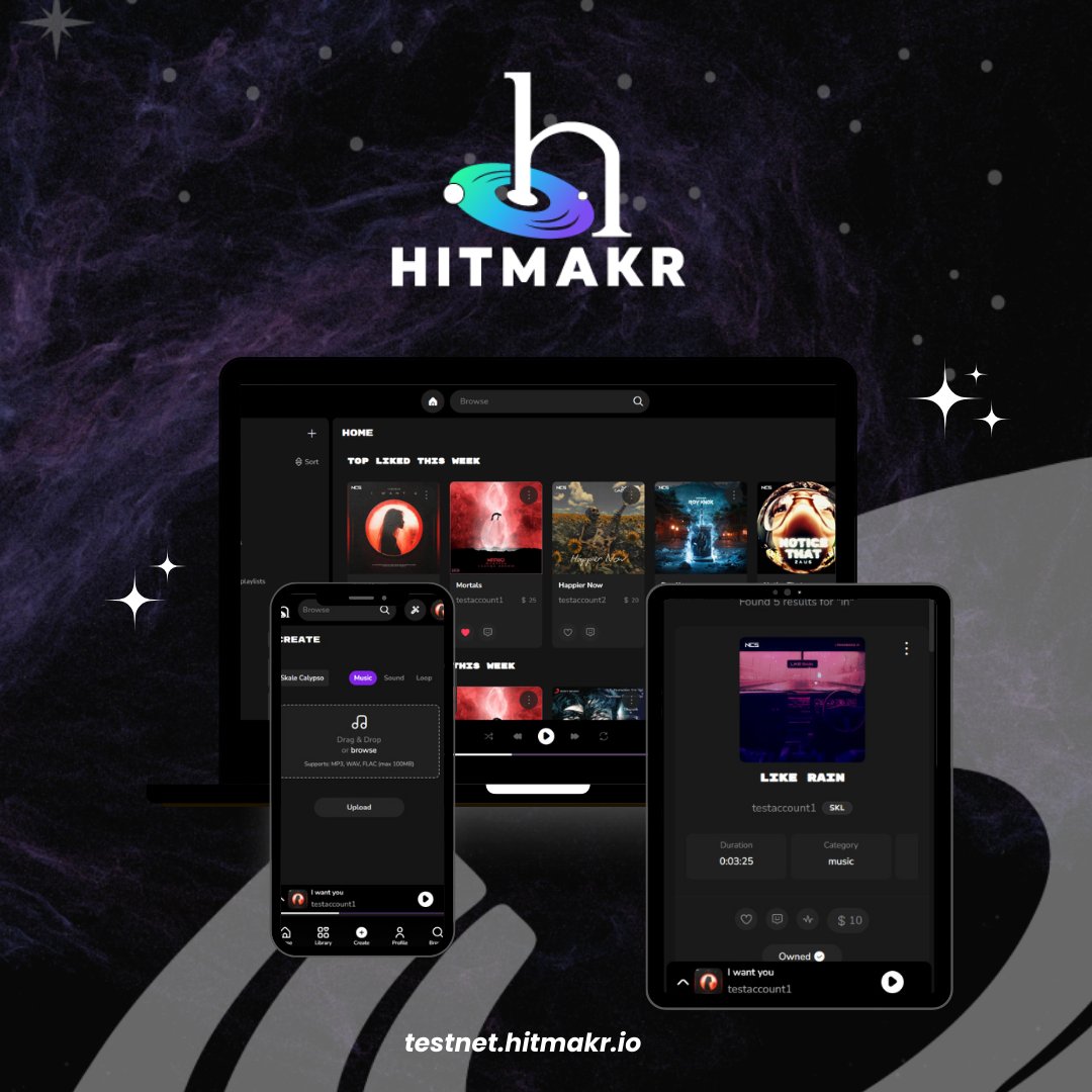 Antim1111's tweet photo. @IncomeSharks @Degen_Hardy @matchain_io $HMKR - @hitmakrr is the way!
Hitmakr is not just a platform – it is a game changer for artists and for the whole crypto space! https://t.co/UYRaExZHq3