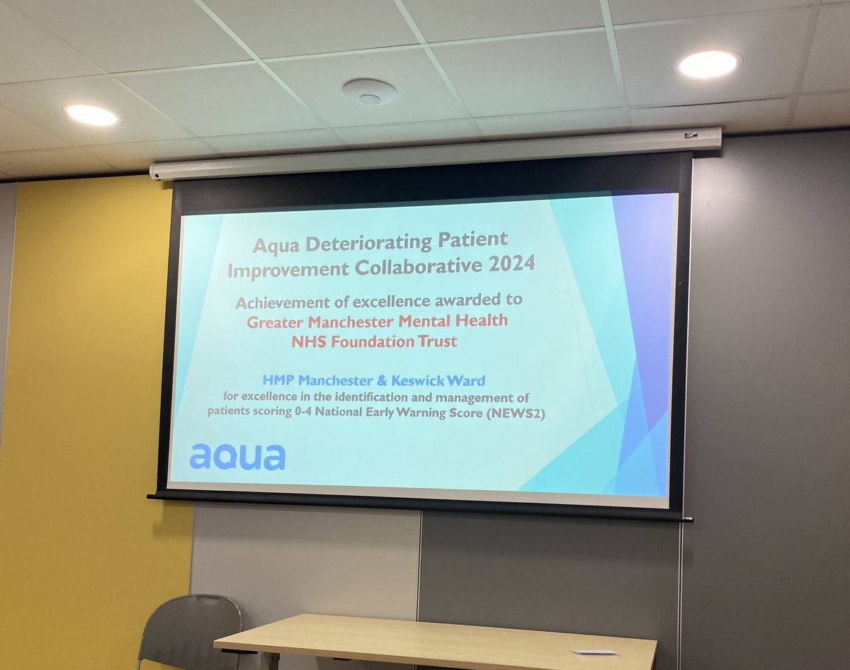 Alison Schofield (@alisonschofie10) on Twitter photo So today <a href="/GMMH_NHS/">Greater Manchester Mental Health</a> attended the Celebration event for the AQuA Deteriorating Patient regional collaborative with colleagues from Health & Justice and Adult Forensic Services. Well done HMP Manchester and Keswick ward 👏🏻👏🏻👏🏻👏🏻🥳 <a href="/vmsmathews/">Sandeep Mathews</a> <a href="/CathyLovatt1/">Cathy Lovatt</a> <a href="/simonjf63/">Simon Featherstone</a> So today <a href="/GMMH_NHS/">Greater Manchester Mental Health</a> attended the Celebration event for the AQuA Deteriorating Patient regional collaborative with colleagues from Health & Justice and Adult Forensic Services. Well done HMP Manchester and Keswick ward 👏🏻👏🏻👏🏻👏🏻🥳 <a href="/vmsmathews/">Sandeep Mathews</a> <a href="/CathyLovatt1/">Cathy Lovatt</a> <a href="/simonjf63/">Simon Featherstone</a>