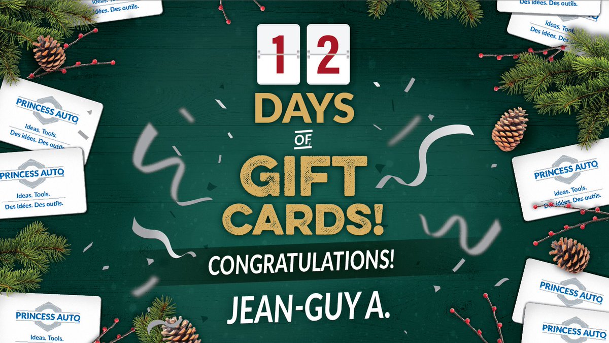 Congrats to our eleventh #12DaysofGiftCards winner! 🎄🎁 Enter to win today's prize here 👉  prnc.es/3Ut5r9U