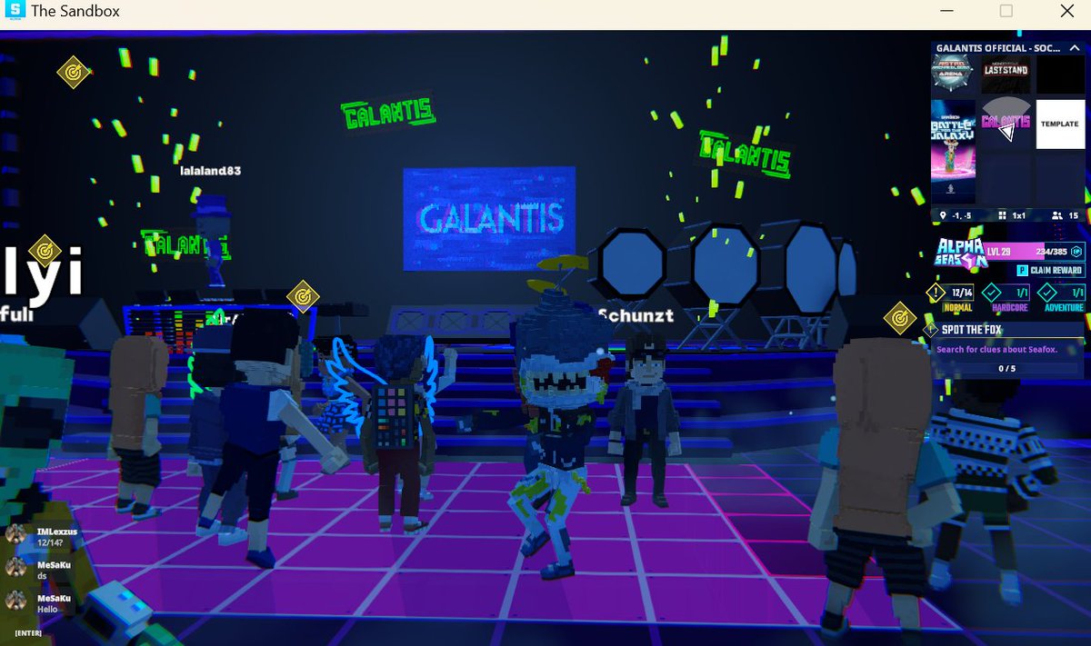 Rocking out at the <a href="/wearegalantis/">Galantis</a> Stage in <a href="/TheSandboxGame/">The Sandbox</a>. The virtual crowd is going wild! 🎉🔊 register-landings.sandbox.game/alphaseason4-s… #TheSandbox #AlphaSeason4 #AS4SocialChallenge