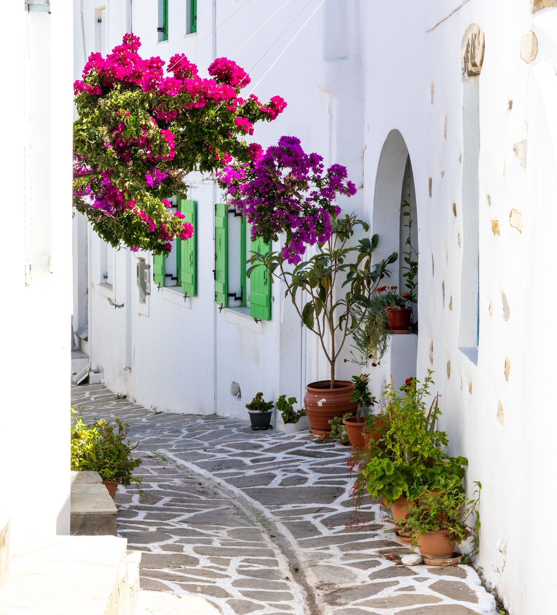 erikgauger's tweet photo. Marpissa, a town on the Cycladic island of #Paros, features narrow, winding streets. But these streets were designed to be mazelike on purpose - as a defensive measure against pirate raids, a frequent threat to #Cycladic islands.
https://t.co/rO9vXW4ZQR https://t.co/bfqWRFqH8A