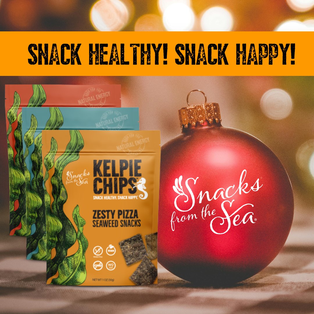 kelpie_chips's tweet photo. Deck the halls with bags of Kelpie. Snacks from the Sea are nutrient rich, full of flavor and available in all three varieties.  
Order from our Amazon store today https://t.co/opH7skx1zm
#kelpiechips #holiday snacks #nutrientrich #Amazonprime #Amazonshop #Amazondeals https://t.co/PpRFa9B46H