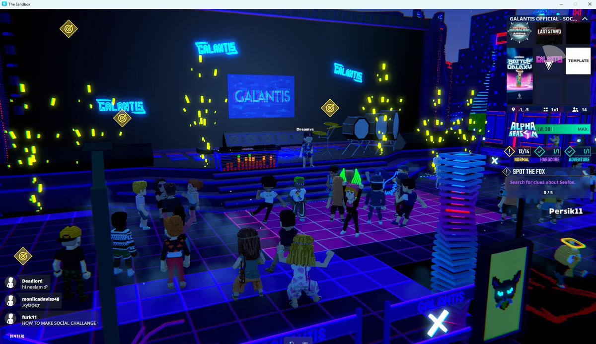 pairewbox's tweet photo. Rocking out at the @wearegalantis Stage in @TheSandboxGame. The virtual crowd is going wild! 🎉🔊 https://t.co/ycL1elG7EE #TheSandbox #AlphaSeason4 #AS4SocialChallenge https://t.co/IsYGogOIuG