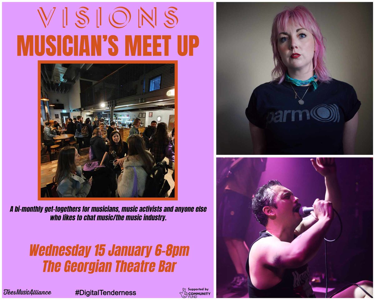 Tees Music Alliance (@newstma) on Twitter photo Wed 15th Jan - Visions: Musicians Meet Up
Held at <a href="/georgian_stcktn/">The Georgian Theatre</a> bar from 6-8pm, this event gives you the opportunity to chat music whilst enjoying free pizza and pop.
Joining us is Matt Baty ( <a href="/Wipeout_Music/">Wipe Out Music</a> / <a href="/Pigsx7/">Pigs Pigs Pigs Pigs Pigs Pigs Pigs</a>) & Helen Walkinshaw (Index Music / @irkedband)... Wed 15th Jan - Visions: Musicians Meet Up
Held at <a href="/georgian_stcktn/">The Georgian Theatre</a> bar from 6-8pm, this event gives you the opportunity to chat music whilst enjoying free pizza and pop.
Joining us is Matt Baty ( <a href="/Wipeout_Music/">Wipe Out Music</a> / <a href="/Pigsx7/">Pigs Pigs Pigs Pigs Pigs Pigs Pigs</a>) & Helen Walkinshaw (Index Music / @irkedband)...