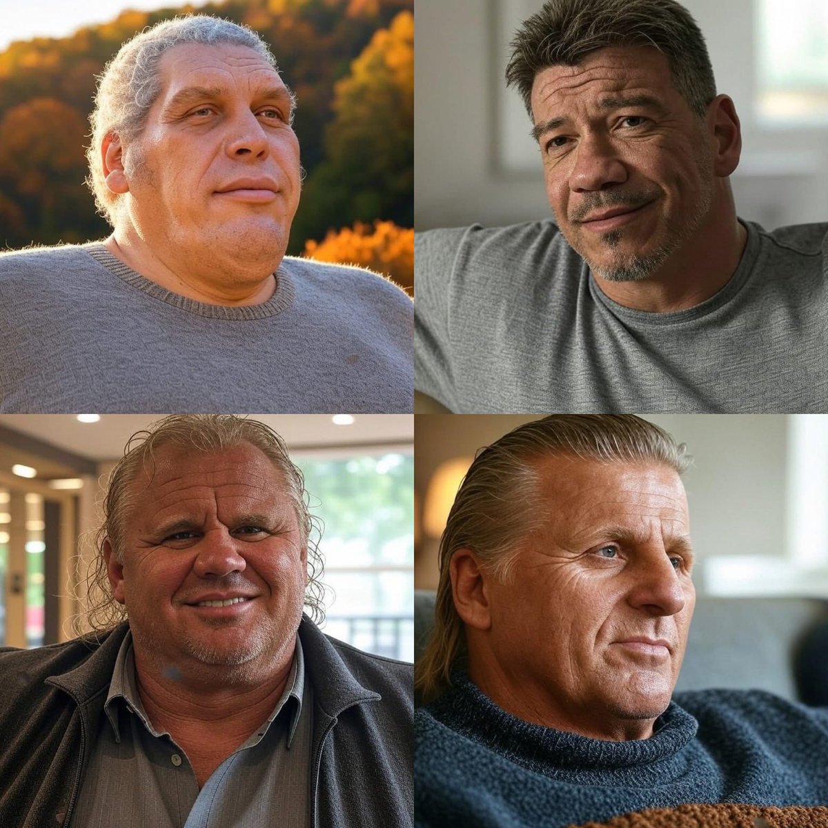 aaronrift's tweet photo. How some of our late #WWE legends may have looked today. 😭 https://t.co/27aIiqux8C