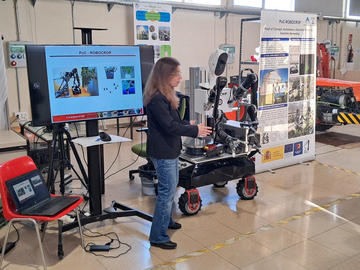 expertoAP_upm's tweet photo. Hoy los alumnos del Máster en Agricultura de Precisión de @etsiaab @La_UPM han disfrutado de la vista al @CARobotica_ y conocido múltiples aplicaciones a la agricultura, ambiente y sociedad. Muchas gracias a Ángela Ribeiro y todo el equipo del CAR Arganda https://t.co/6fjP1BIG4y
