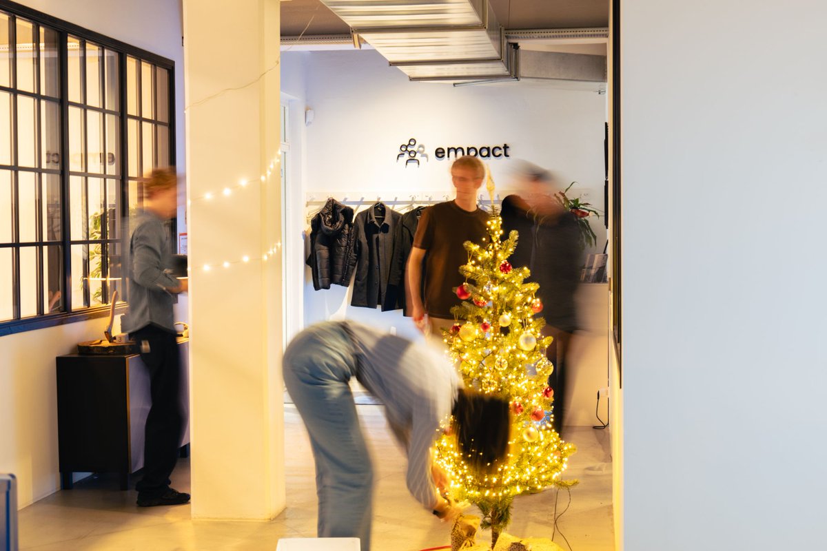 EmpactApp's tweet photo. Yesterday we started the holiday season here at Empact! ✨🎄

We gathered for a cozy gløgg and Christmas decoration afternoon, and our Copenhagen office is now full of holiday cheer.

The decorations are up and we couldn’t be more excited for what December has in store! Our Christmas calendar kicks off this week, bringing daily surprises to brighten the season and make every day a little more special.

At Empact, we believe it’s moments like these that make our workplace into a community where we can celebrate, connect, and create memories together. 🌟

#HolidaySeason #WorkplaceCulture #ChristmasInTheOffice