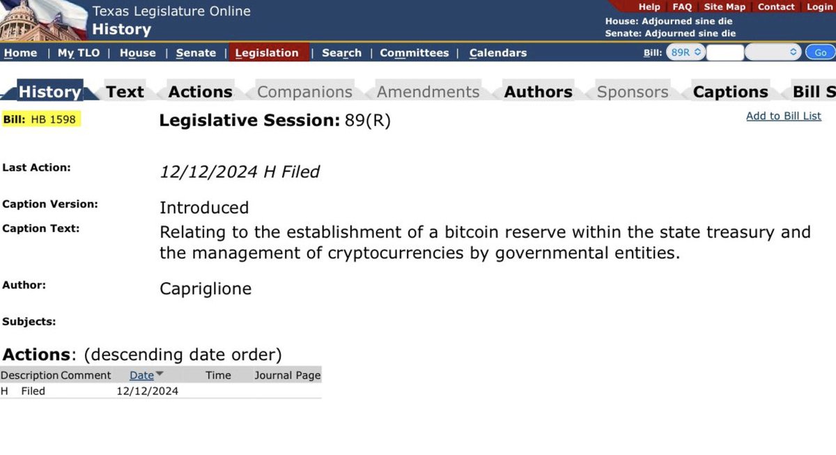 Vivek⚡️ (@vivek4real_) on Twitter photo 🇺🇸 STRATEGIC #BITCOIN RESERVE IS NOW OFFICIALLY HAPPENING IN TEXAS.
WHAT A TIME TO BE ALIVE 🤯 🇺🇸 STRATEGIC #BITCOIN RESERVE IS NOW OFFICIALLY HAPPENING IN TEXAS.
WHAT A TIME TO BE ALIVE 🤯