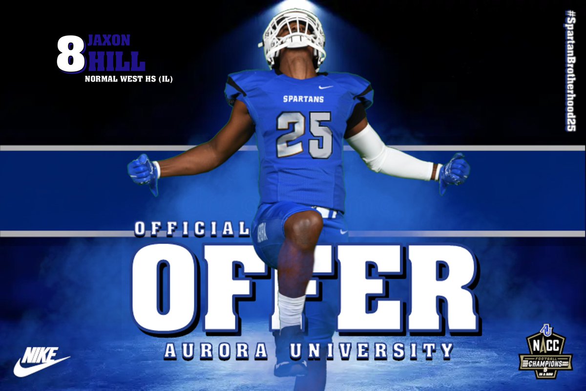 I’m truly blessed to announce my 6th official collegiate offer for football! To play at <a href="/AU_SpartanFB/">Aurora University Football</a> <a href="/DonBeebeNFL/">Don Beebe</a> <a href="/CoachFincham83/">Nathan Fincham</a> <a href="/NCWHS_Football/">Normal West Football</a> 

#AGTG