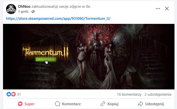 KrolMichal's tweet photo. To nie fejk, po miliardzie lat oczekiwania, @OhNooStudio chyba ożywiło Tormentum II! Jedynkę kocham miłością bezwzględną, choć w sercu mam też dużo miejsca dla ich innej gry Tsioque 😍

Łiszlistować natychmiast! https://t.co/uKH4Bh79ti

#polskiegry #OhNooStudio #TormentumII