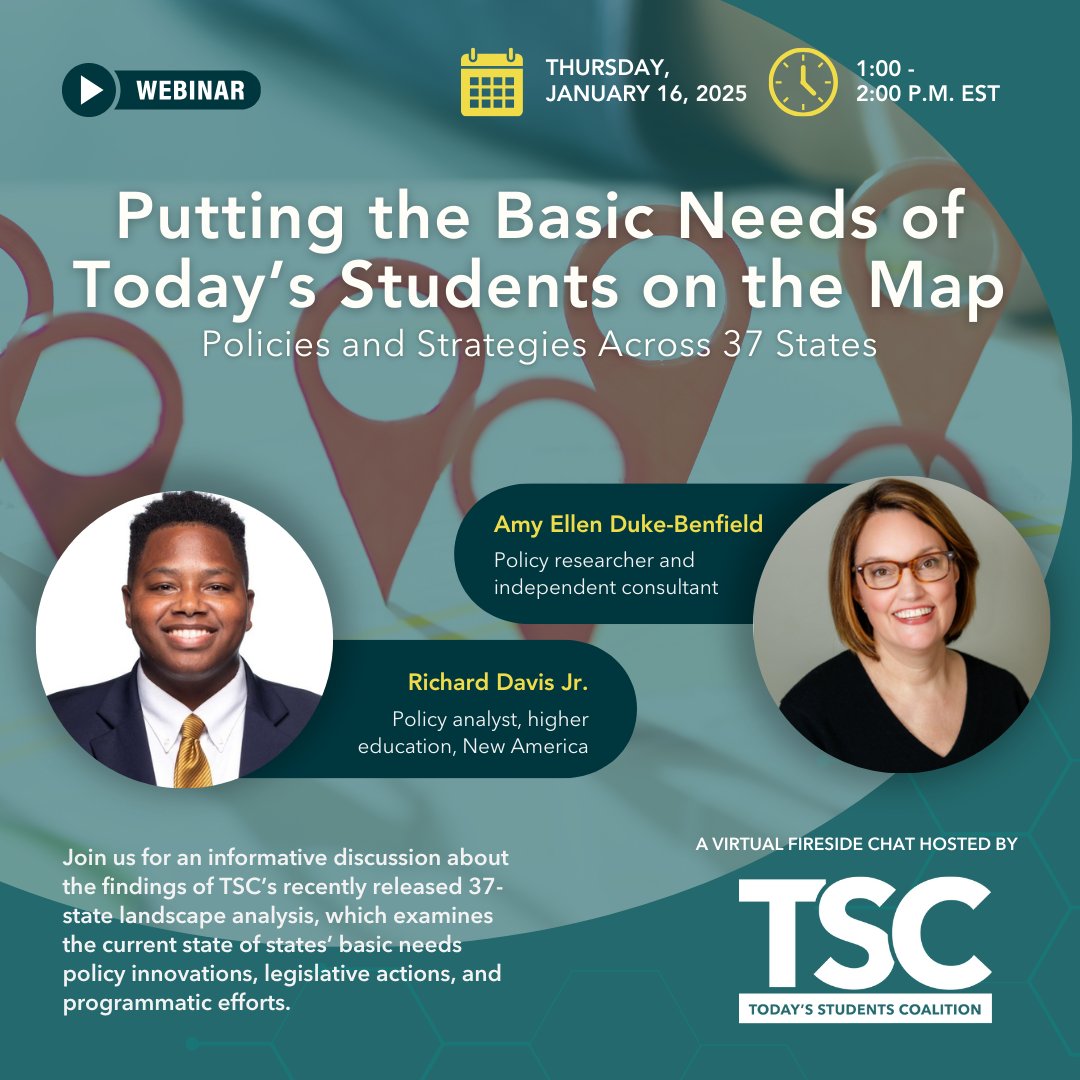 Today's Students Coalition (@tscnational) on Twitter photo A conversation is powerful, so let’s have one about systemic, scalable reforms that can drive meaningful, lasting change.
Join lead authors <a href="/AEDukehighered/">Amy Ellen Duke-Benfield</a> + <a href="/RichardODavisJr/">Richard Davis Jr.</a> for a virtual fireside chat moderated by TSC’s <a href="/TanyaMAng/">Tanya Ang</a>.
Register today: bit.ly/49DUUSr A conversation is powerful, so let’s have one about systemic, scalable reforms that can drive meaningful, lasting change.
Join lead authors <a href="/AEDukehighered/">Amy Ellen Duke-Benfield</a> + <a href="/RichardODavisJr/">Richard Davis Jr.</a> for a virtual fireside chat moderated by TSC’s <a href="/TanyaMAng/">Tanya Ang</a>.
Register today: bit.ly/49DUUSr