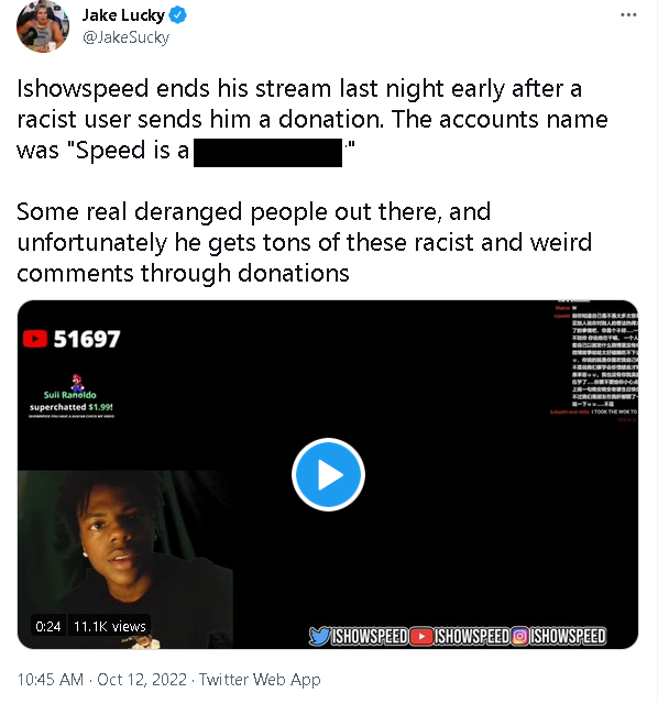 DabMasterDaniel's tweet photo. Some topics that you didn't talk about
Jakes white supremacist posting
Profiting off trauma of women
Exploiting under 18 year old children "as content"
or
Being drunk at #twitchcon22 for 3 days working the foam pit where 6+ people got hurt
https://t.co/0ldCccl5jL https://t.co/EOKc2jmd4k