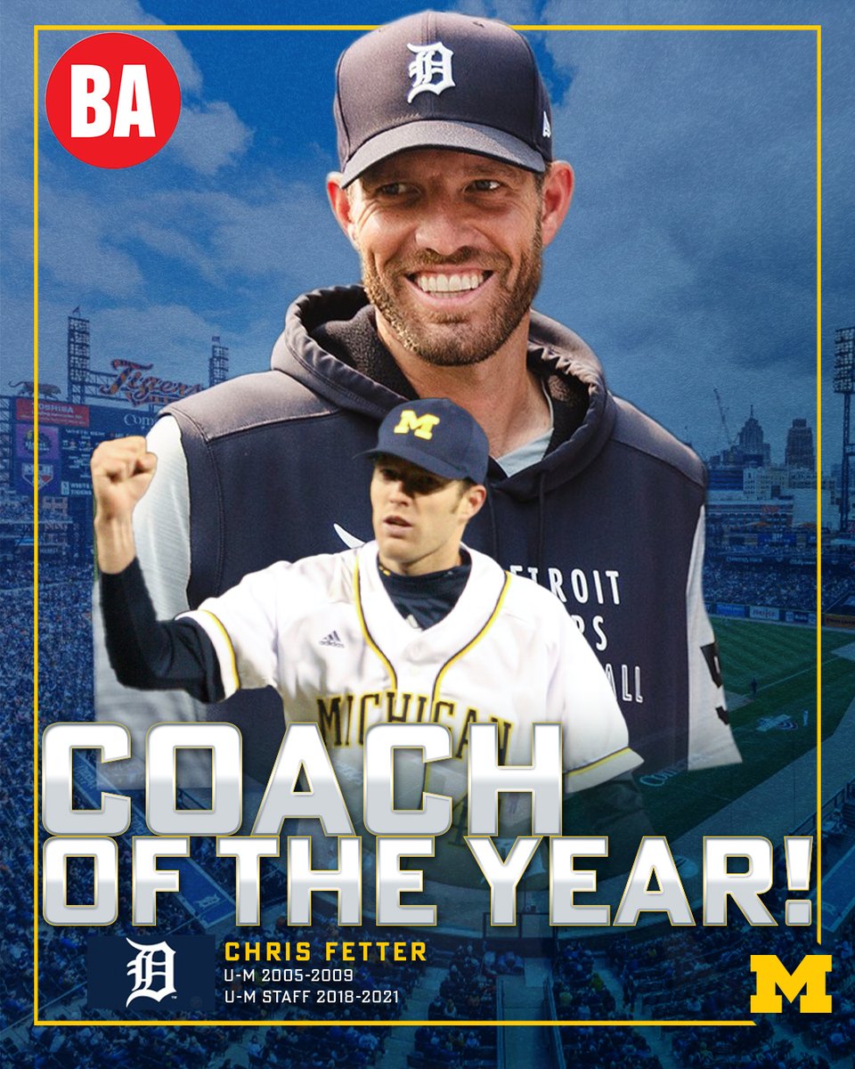 Michigan Baseball (@umichbaseball) on Twitter photo Congrats to Alum Chris Fetter on being named <a href="/BaseballAmerica/">Baseball America</a> Coach of the Year!
#GoBlue Congrats to Alum Chris Fetter on being named <a href="/BaseballAmerica/">Baseball America</a> Coach of the Year!
#GoBlue