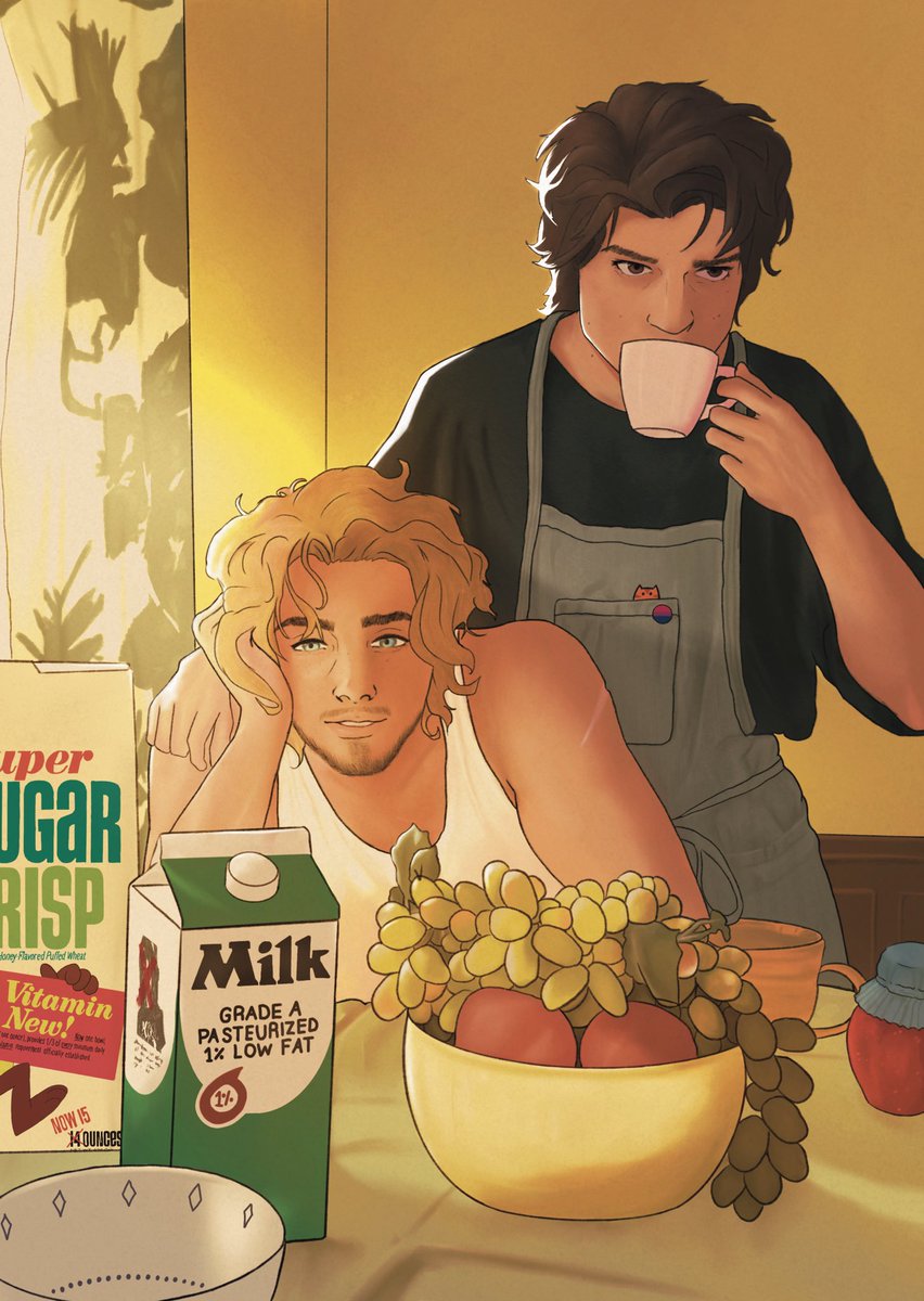 my piece for the Kings of Nowhere zine 💕 harringrove mine beloved