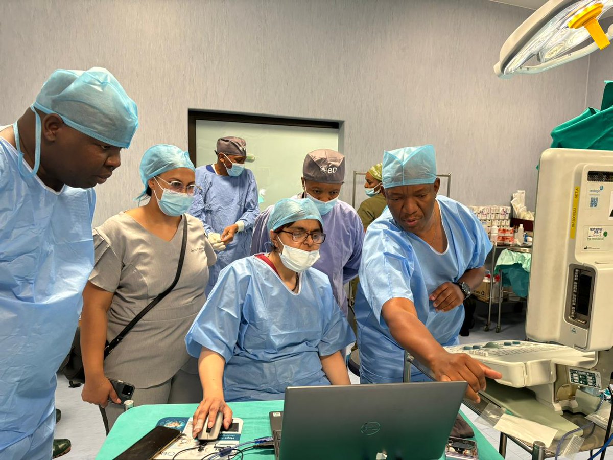WitsRadOnc's tweet photo. The Wits Division of Radiation Oncology ran a successful workshop on Prostate Brachytherapy at Klerksdorp Hospital. Teaching the procedure expands access to prostate cancer therapy, and expands  the program we piloted at Chris Hani Baragwanath Hospital in 2021. https://t.co/cLzW6JaHLE