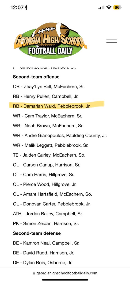 Damarien ward (@isdatluhhhdee) on Twitter photo Extremely blessed to announce I’ve made second team offense for ALL REGION HONORS! #AGTG #Keepworking <a href="/BrookSquadFB/">Pebblebrook Football</a> <a href="/coachwilblack/">Wil Black</a> <a href="/scoobieford24/">Coach Christian "Scoobie" Ford</a> <a href="/CoachWoolridge5/">Mike Woolridge</a> <a href="/field2therealp1/">field2therealpodcast</a> <a href="/RecruitGeorgia/">Recruit Georgia</a> Extremely blessed to announce I’ve made second team offense for ALL REGION HONORS! #AGTG #Keepworking <a href="/BrookSquadFB/">Pebblebrook Football</a> <a href="/coachwilblack/">Wil Black</a> <a href="/scoobieford24/">Coach Christian "Scoobie" Ford</a> <a href="/CoachWoolridge5/">Mike Woolridge</a> <a href="/field2therealp1/">field2therealpodcast</a> <a href="/RecruitGeorgia/">Recruit Georgia</a>