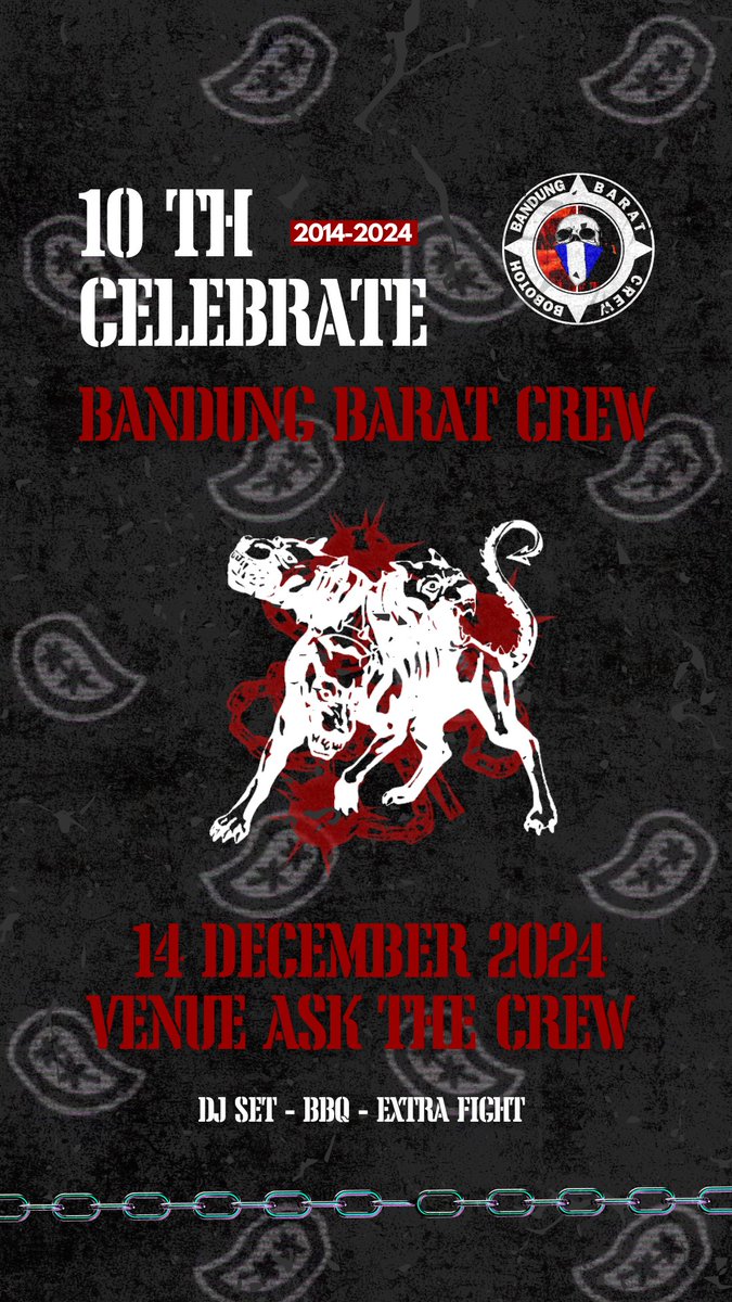 Bdgbaratcrew_'s tweet photo. 10 years of amazing moments, histories and memories, for many more to come, let's celebrate with a lads๐ซ
#StillNotBothered #1312 #1Dekade https://t.co/TKuocZO2s8