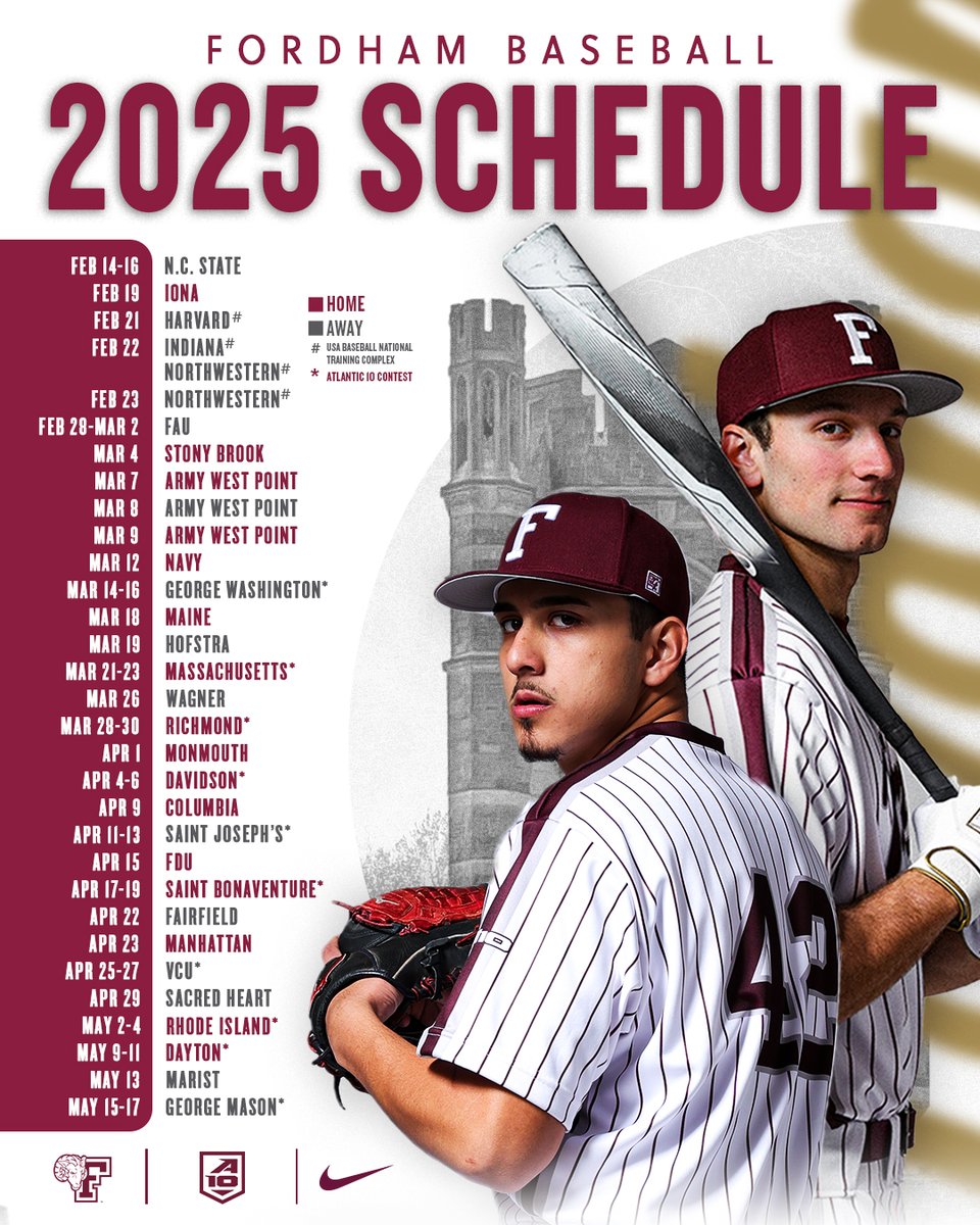 Winter blues lead to Spring dreams!

Time to plan for the 2025 Season as the schedule is out!

📰: fordhamsports.com/news/2024/12/1…