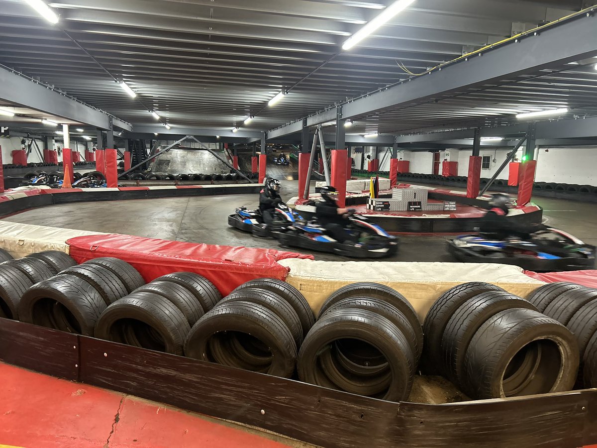 Team go-karting this afternoon #noncontactsport 😂
