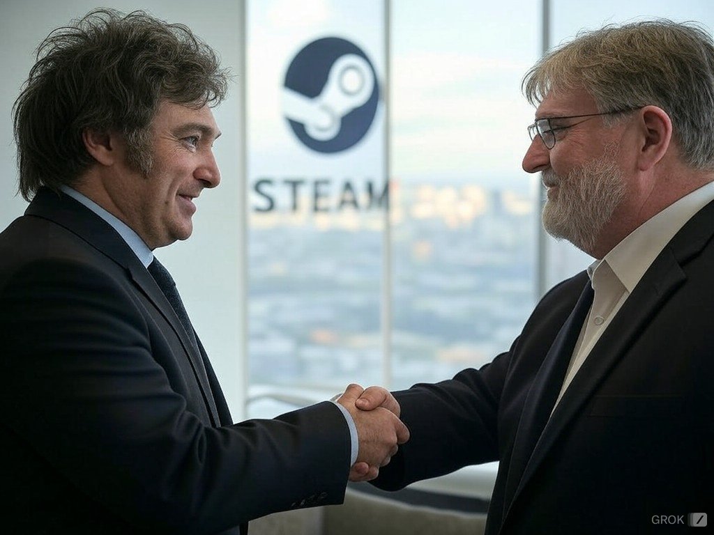 CONFIRMADO: Tras la reunión de Javier Milei con Gabe Newell, vuelve el Steam en pesos.