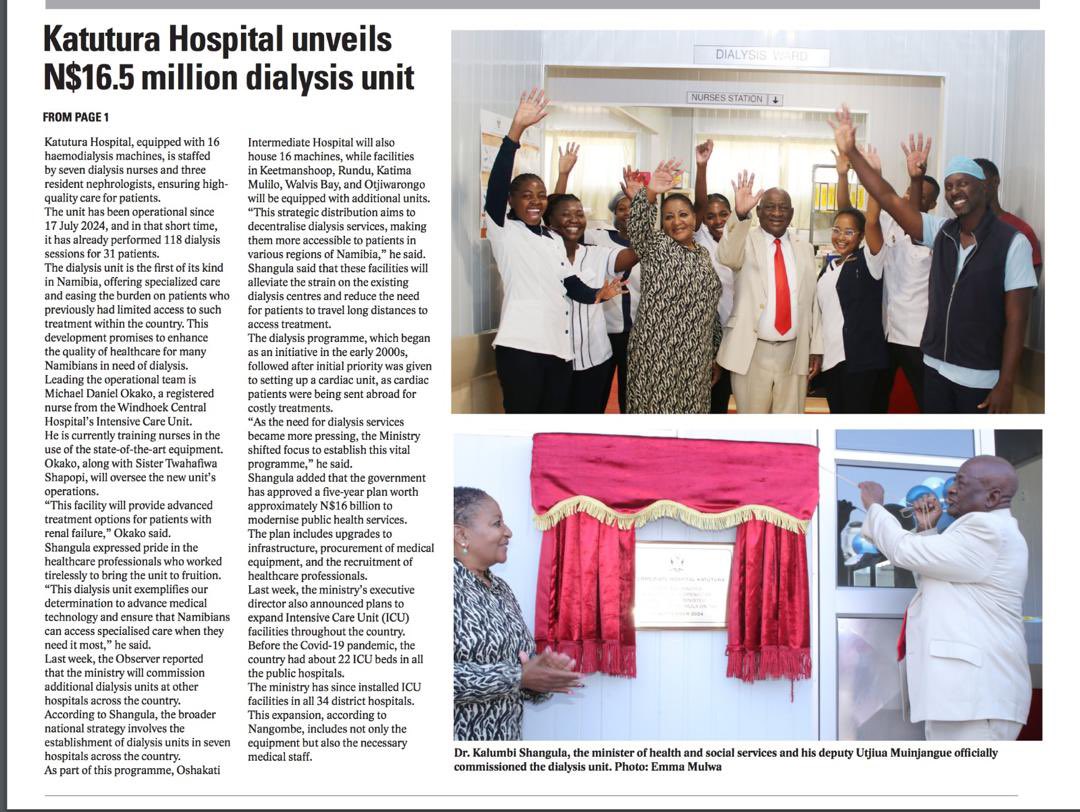 NShaningwa's tweet photo. *CORRECTION: The initial update was about renovations that were effected on Windhoek Central Hospital. Simultaneously, Katutura State Hospital is undergoing the same, and the progress is right on course, as seen in the photos attached herewith 👇🏿👇🏿👇🏿 https://t.co/uv9LaMB8As