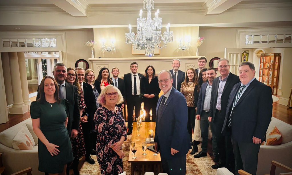 Sandra Bailey Moffatt (@sanna_isainmdom) on Twitter photo #TeamIreland 🇨🇦 met with <a href="/IrlAmbCanada/">Ambassador John Concannon</a> & Senior Officials at the <a href="/IrlEmbCanada/">Irish Embassy Canada</a> to discuss plans and priorities for building Irelands presence in Canada. Looking forward to an exciting 2025!
<a href="/TourismIreland/">Tourism Ireland</a> <a href="/Entirl/">Enterprise Ireland</a> <a href="/canada_ida/">IDA Ireland Canada</a> <a href="/dfatirl/">Irish Foreign Ministry</a> <a href="/IrlinVancouver/">Consulate General of Ireland in Vancouver</a> <a href="/IrlinToronto/">Consulate General of Ireland in Toronto</a> #TeamIreland 🇨🇦 met with <a href="/IrlAmbCanada/">Ambassador John Concannon</a> & Senior Officials at the <a href="/IrlEmbCanada/">Irish Embassy Canada</a> to discuss plans and priorities for building Irelands presence in Canada. Looking forward to an exciting 2025!
<a href="/TourismIreland/">Tourism Ireland</a> <a href="/Entirl/">Enterprise Ireland</a> <a href="/canada_ida/">IDA Ireland Canada</a> <a href="/dfatirl/">Irish Foreign Ministry</a> <a href="/IrlinVancouver/">Consulate General of Ireland in Vancouver</a> <a href="/IrlinToronto/">Consulate General of Ireland in Toronto</a>