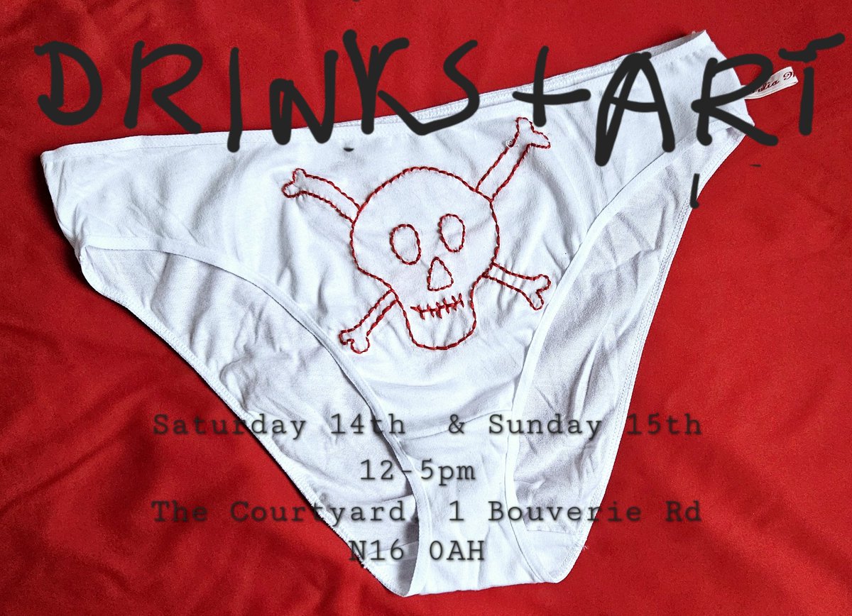 THIS WEEKEND, 14th &amp; 15th December, 12-5pm, festive drinks, snacks &amp; art sale
at The Courtyard, 1 Bouverie Road, Stoke Newington, London N16 0AH.
With Mandee Gage &amp; Sophie Parkin