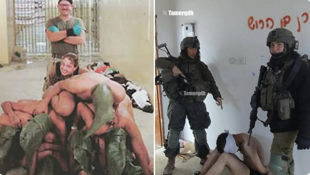 صور فضيحة أبو غريب عام 2004 صدمت العالم، حيث أُجبر المعتقلون على التعري واحتُجزوا في أوضاع مهينة، وما كشفته التقارير العالمية جميعها تؤكد التعذيب المنتظم للسجناء من قبل الجنود الأمريكيين.
#جرائم_السجون_الصهيوأمريكية