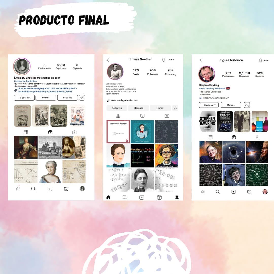 iesAlBaytar's tweet photo. ¿Cómo sería un Instagram de l@s matemátic@s más célebres de la historia en la actualidad? Con esta actividad realizada en Canva por el alumnado de 4°B y 4°D, junto con su profesor Javier García, han dado vida a esta realidad. https://t.co/KZZi4Tas9W