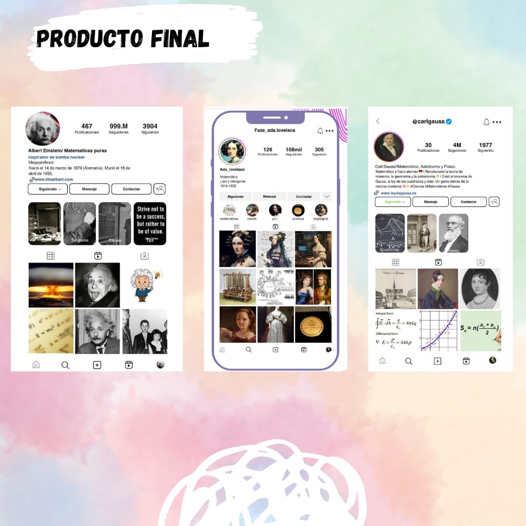 iesAlBaytar's tweet photo. ¿Cómo sería un Instagram de l@s matemátic@s más célebres de la historia en la actualidad? Con esta actividad realizada en Canva por el alumnado de 4°B y 4°D, junto con su profesor Javier García, han dado vida a esta realidad. https://t.co/KZZi4Tas9W