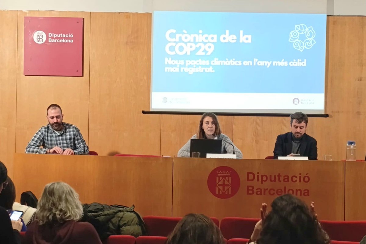 Jornada de retorn de la #COP29 de #CanviClimàtic de <a href="/CMNUCC/">ONU Cambio Climático</a>. La directora general <a href="/LetangSonsoles/">Sonsoles Letang</a> posa en valor el paper dels governs subestatals per:

👥️  Proximitat a la ciutadania: "És essencial que se’ns inclogui en l’elaboració de plans nacionals i que tinguem accés als
