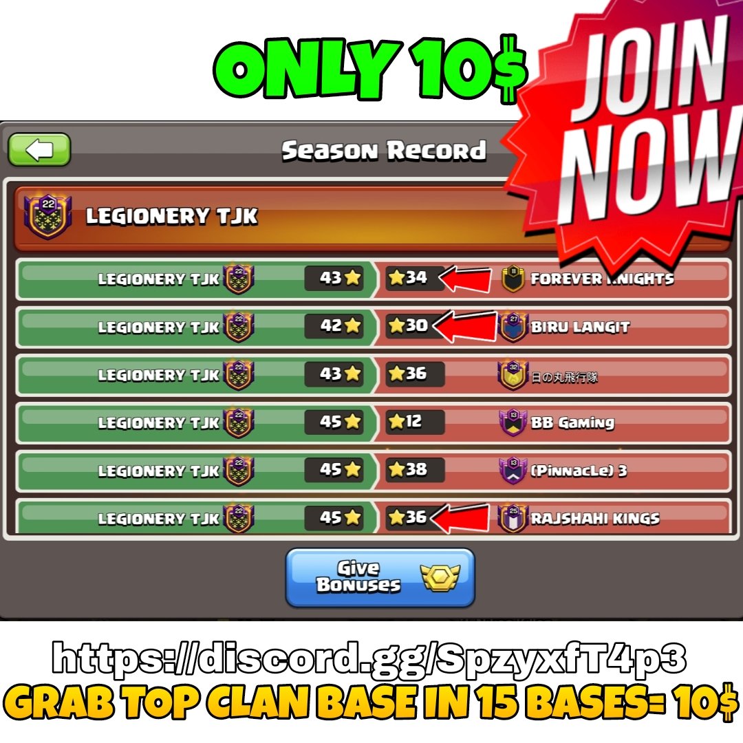 DoctorMango65's tweet photo. Grab your top 1 clan legend bases just by 10$. All new best high fresh bases are waiting for you grab it now. 

https://t.co/rBiVvEc5JA https://t.co/q8tu2jYf7b