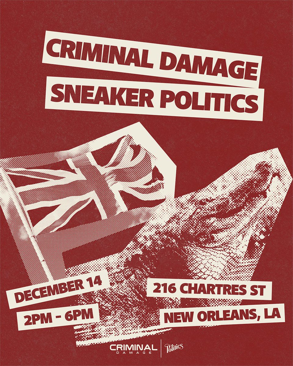 Join us this Saturday, 12/14 for the Criminal Damage launch party featuring live DJ sets and complimentary drinks where you can shop their latest collection and hang with the team.⁠

⁠This event is open to the public, link below to RSVP.⁠
⁠RSVP: l8r.it/FwsQ