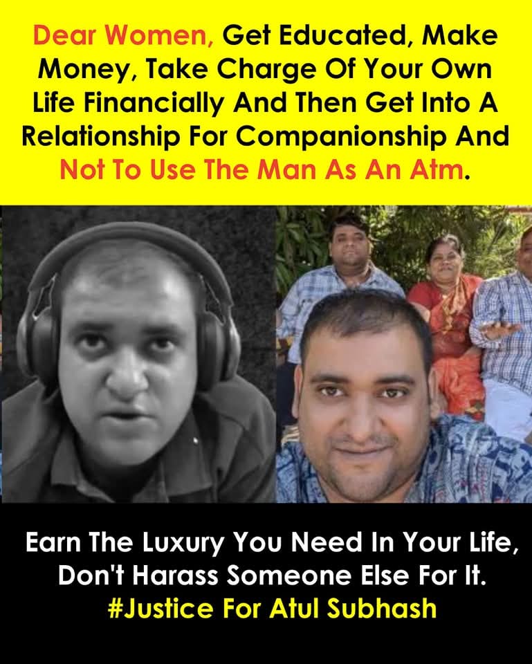 Dear Women,

Raise voice against women and support men just like men raise voice against men when its needed and support women otherwise there will never be equal judgement for all

Never use men as ATM and do harrasment for money