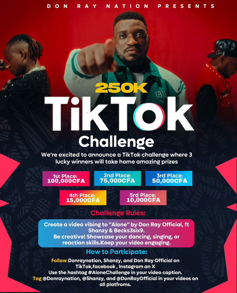McBilson's tweet photo. People of God. Maylai know who added me to this group?
Well since you people added me let me share this opportunity with you. Join this #AloneChallenge on Tiktok and stand a chance to win amazing prizes.
Follow @donraynation @DonRayOfficial and @shanzy_bebe
#Alone. https://t.co/Q7X15DxVqW