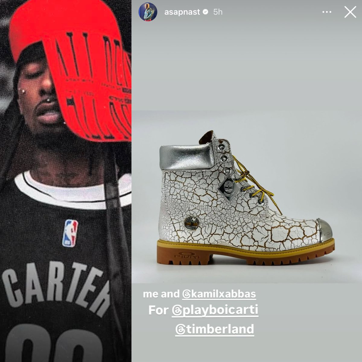 First look at the Playboi Carti x Timberland boot by ASAP 