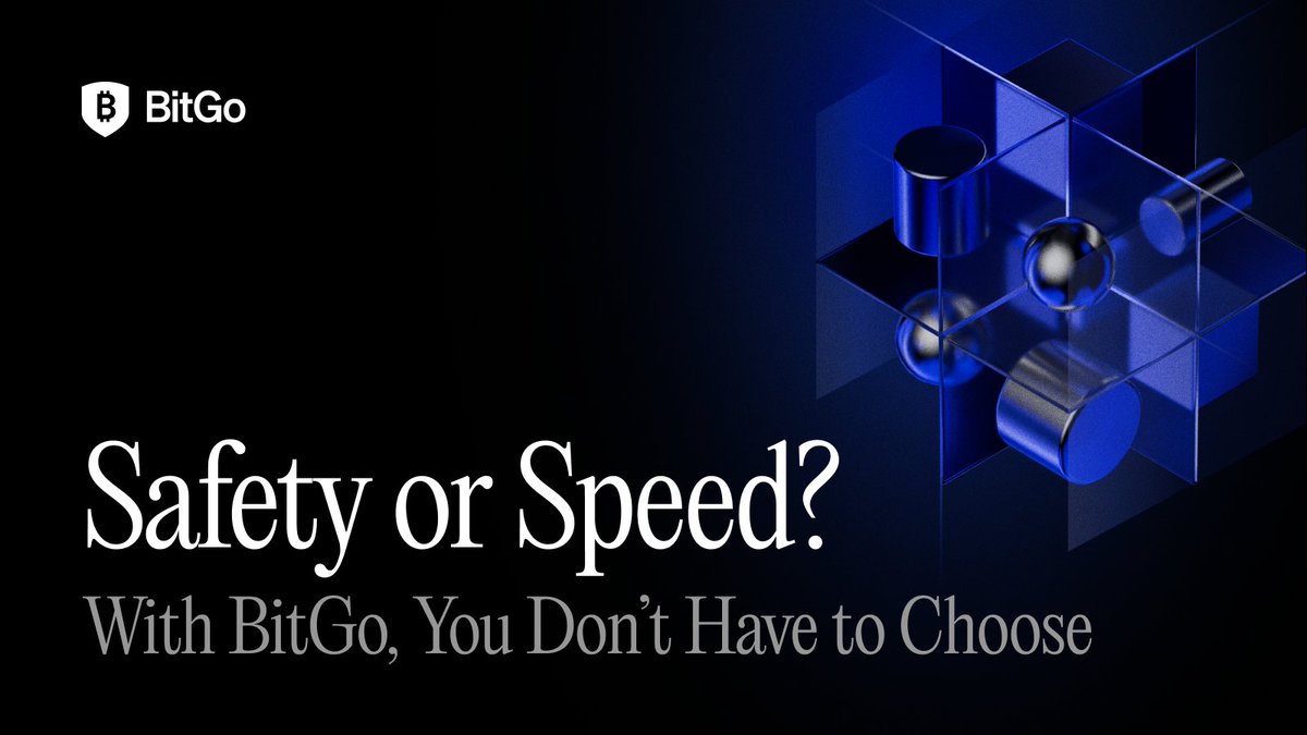 BitGo's tweet image. Every second counts in a market that never sleeps.

BitGo’s lightning-fast withdrawals ensure your assets are ready to move while trusted custody protects what matters most.

Choose speed without sacrificing safety. Choose BitGo.