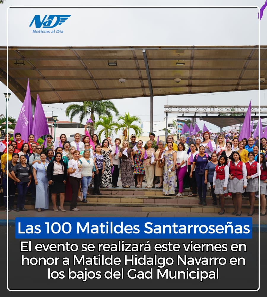VioletaSiEC's tweet photo. 💜 En Santa Rosa, 100 mujeres serán homenajeadas en honor a Matilde Hidalgo, pionera del voto femenino en Ecuador y América Latina. Desde #VioletaSíViolenciaNo celebramos iniciativas que reconocen el liderazgo y aporte de las mujeres. 🙌✨

🔗Noticia:  https://t.co/r04OUgdE3t https://t.co/URCj4iB4jV