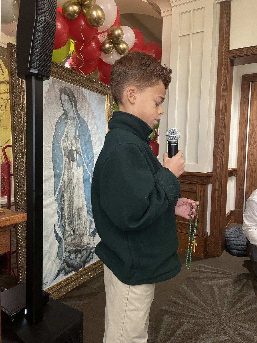 HolySpiritPrep's tweet photo. Happy Feast of Our Lady of Guadalupe! This morning, the Lower School gathered in the hallway to pray the rosary in honor of our Blessed Mother. 🕊️
#HolySpiritPrep #Catholic #CatholicSchool #ourladyofguadalupe https://t.co/al1bmPCaeR