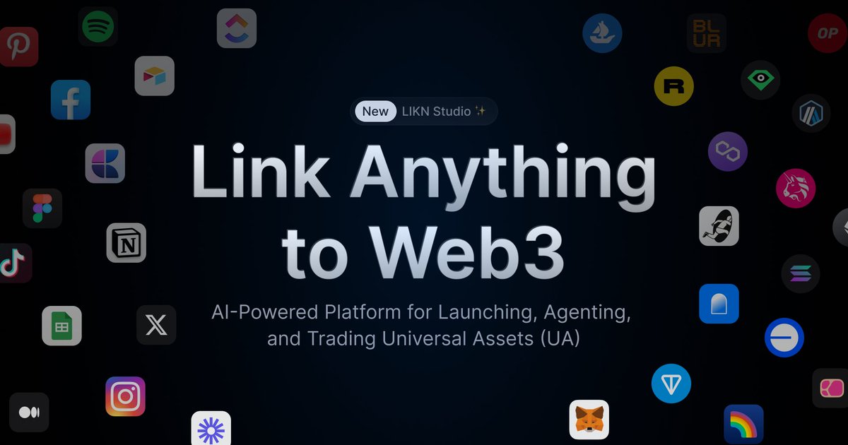 0xLIKN's tweet photo. We're back and ready to redefine how assets are created, agented, and traded! 🚀 LIKN is an AI-driven Universal Assets platform, link anything to Web3. Join us on this exciting journey and be part of the future of asset innovation! #LIKN #Web3 #UniversalAssets #AI #NFT #DeFi #FutureofAssets
