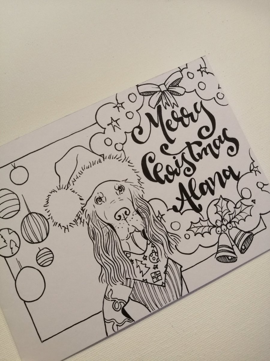 luluandiris's tweet photo. I decided to get a little creative with my Secret Santa gift and make a personalised Christmas card. I really like how it turned out and had so much fun creating it! https://t.co/G367ah9MYZ