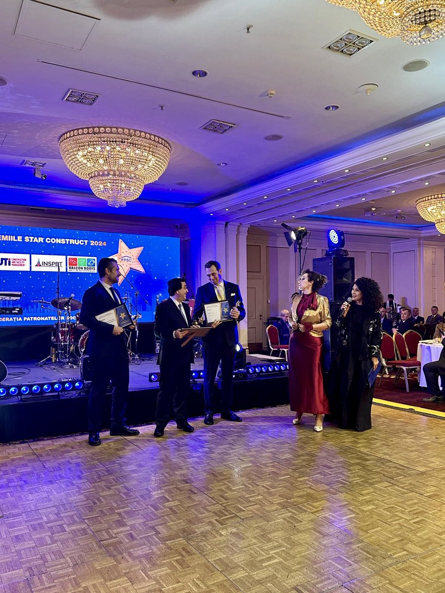 paltineanu's tweet photo. Honored to receive, on behalf of Romanian 🇷🇴 #EPC for energy fluid infrastructure  #INSPET, the 2024 STAR CONSTRUCT Award for Strategic Projects. 

Thank you President #Erbasu of @FPSC_Romania for this award that compels us to continue working towards European energy security!

#FPSC #StarConstruct #CriticalInfrastructure #NatGas #EnergySecurity