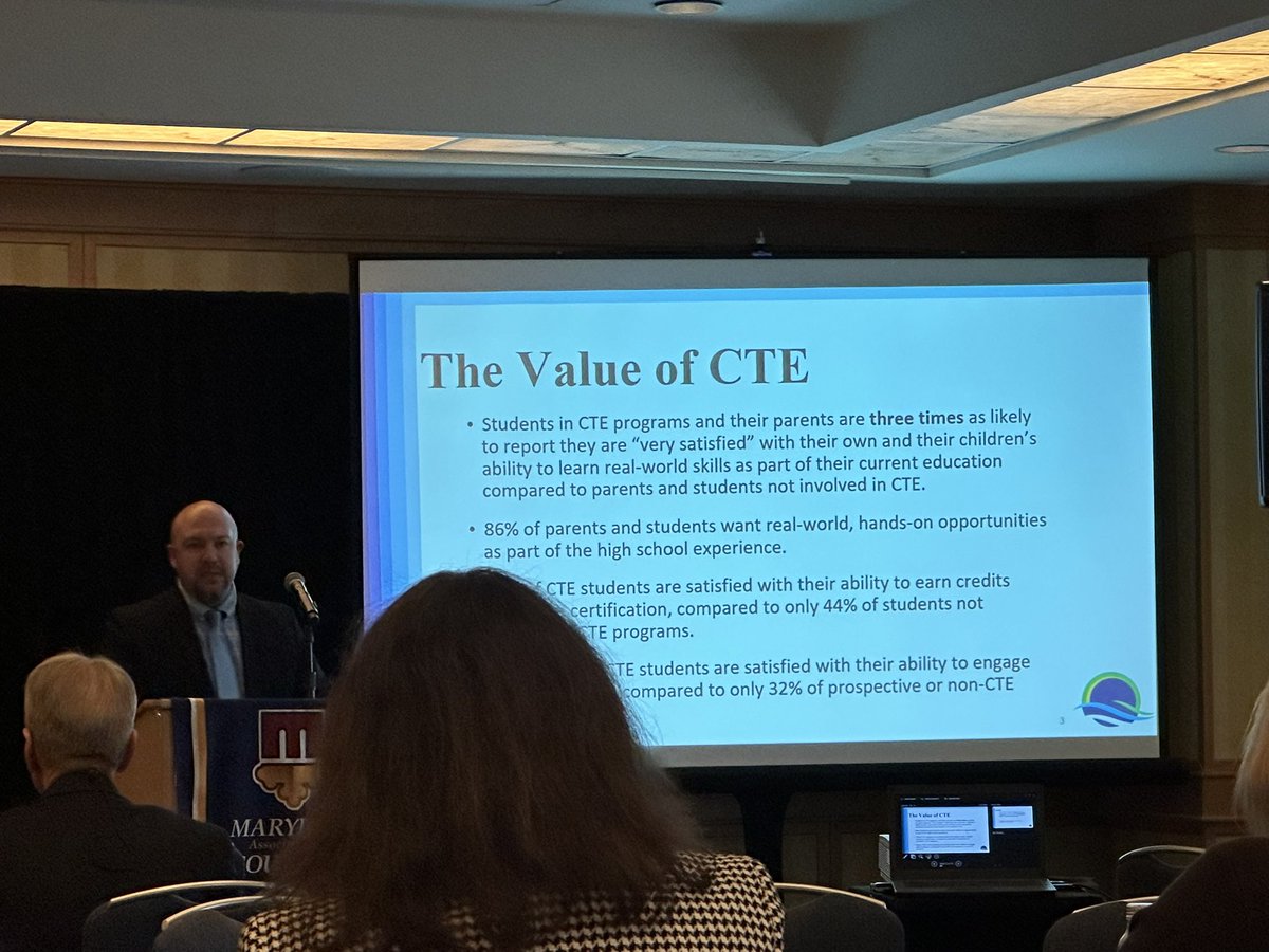 pam4pgcps's tweet photo. Blueprint Pillar 3 - College & Career Readiness is on the agenda at @MDCounties #MACoCon, featuring registered apprenticeships in Harford County govt., @ChesapeakeColl Dual Enrollment & @QACPSMD CTE programs, including interviewing & resume skills building. 

#Blueprint4MD @MDBlueprintAIB #BlueprintInAction @MABE_News @MdPublicSchools