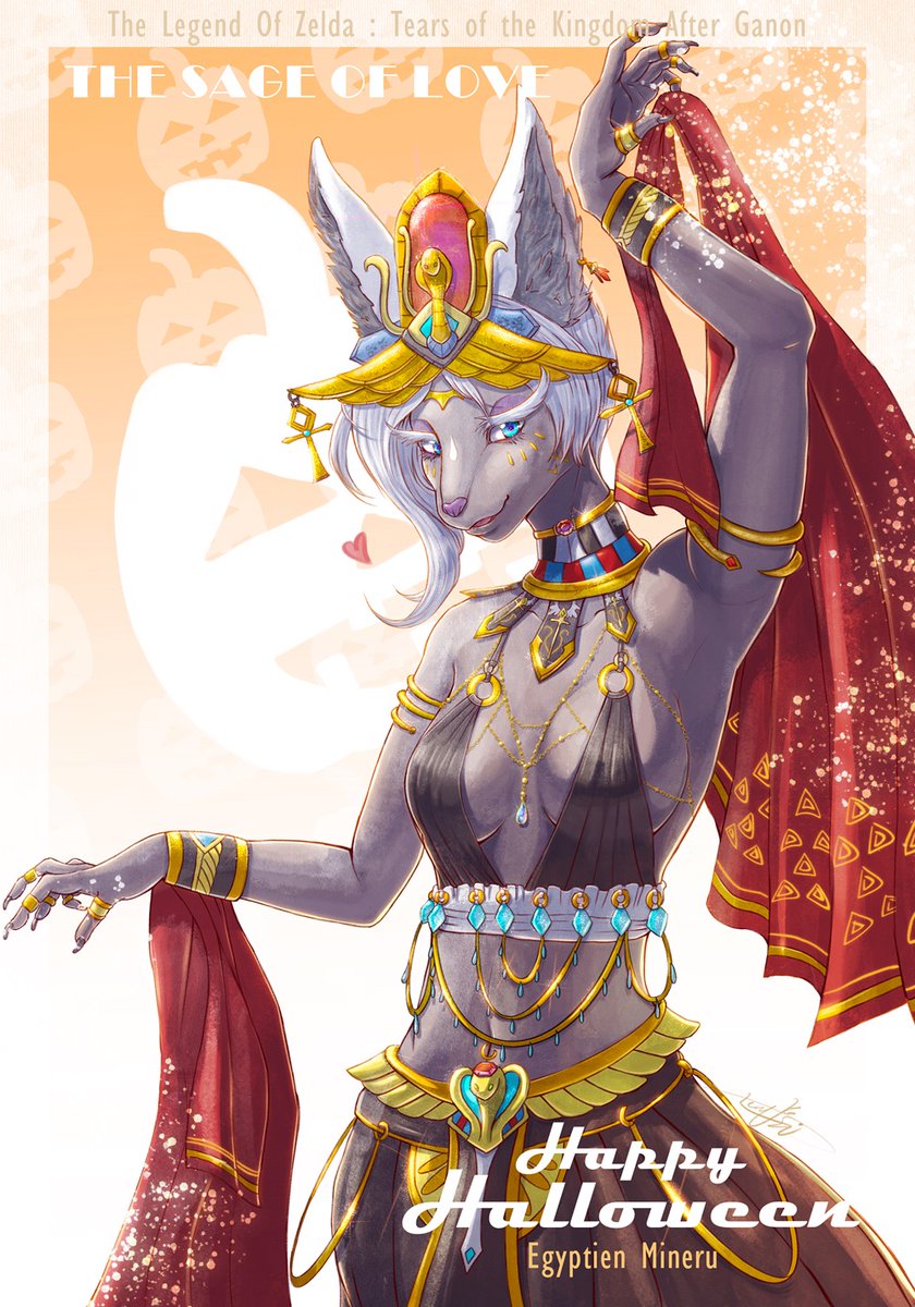 LentSiArtwork's tweet photo. 🎃2024 Happy Halloween✨
After Ganon everyone is enjoying the holiday.
Looks like Mineru want to dress as the sage of love.
How cute is she.

Hope you love her.
IG:
https://t.co/Cp1zrNoL7X
#ミネル #ゼルダの伝説 #ゼルダの伝説ティアーズオブザキングダム #ゾナウ族 https://t.co/WeF05hTua3
