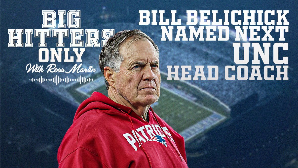 Bill Belichick is #UNC's new head football coach

Big Hitters Only Reaction podcast featuring <a href="/AuryStGermain/">Aury St. Germain</a> <a href="/UNC_Humor/">UNC Humor</a> <a href="/JulianCouncil/">Julian Council</a> <a href="/joeovies/">Joe Ovies</a> reacting to everything Bill Belichick and UNC.

Apple: podcasts.apple.com/us/podcast/rea…

Spotify: open.spotify.com/episode/1A8VRA…
